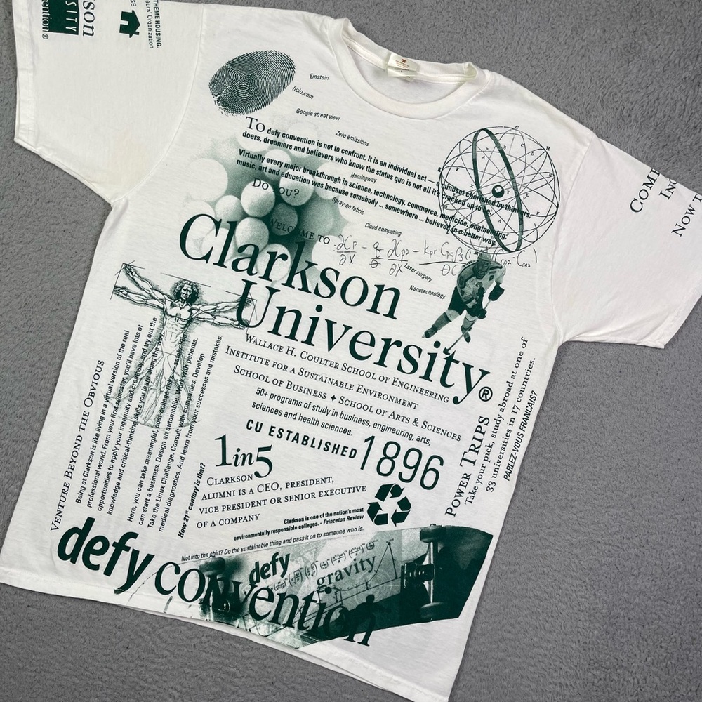 Vintage y2k Clarkson University‎ AOP T-shirt